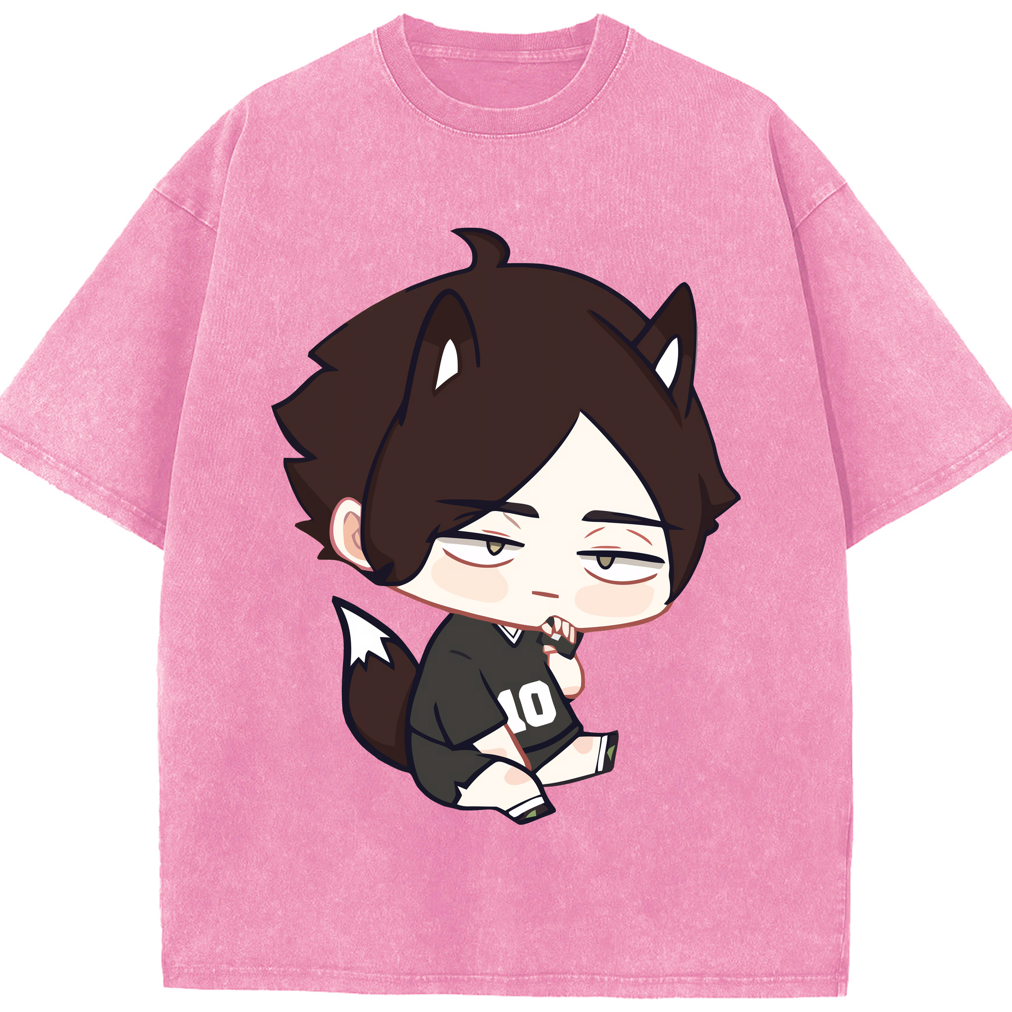 （画像用） ハイキュー!! Haikyu!! 綿100% ヴィンテージ風 半袖Tシャツ（フロントプリント）